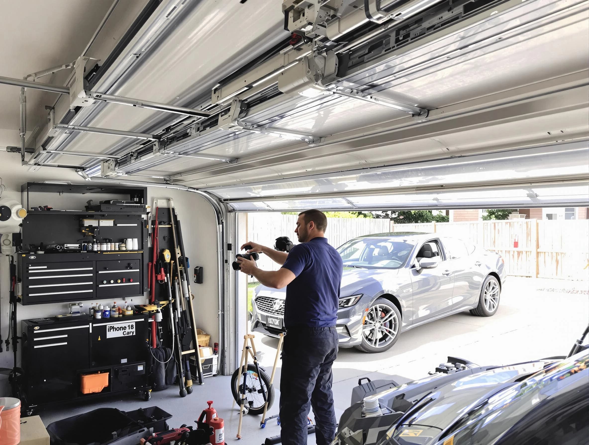 Innsbrook Garage Door Repair technician fixing noisy garage door in Innsbrook