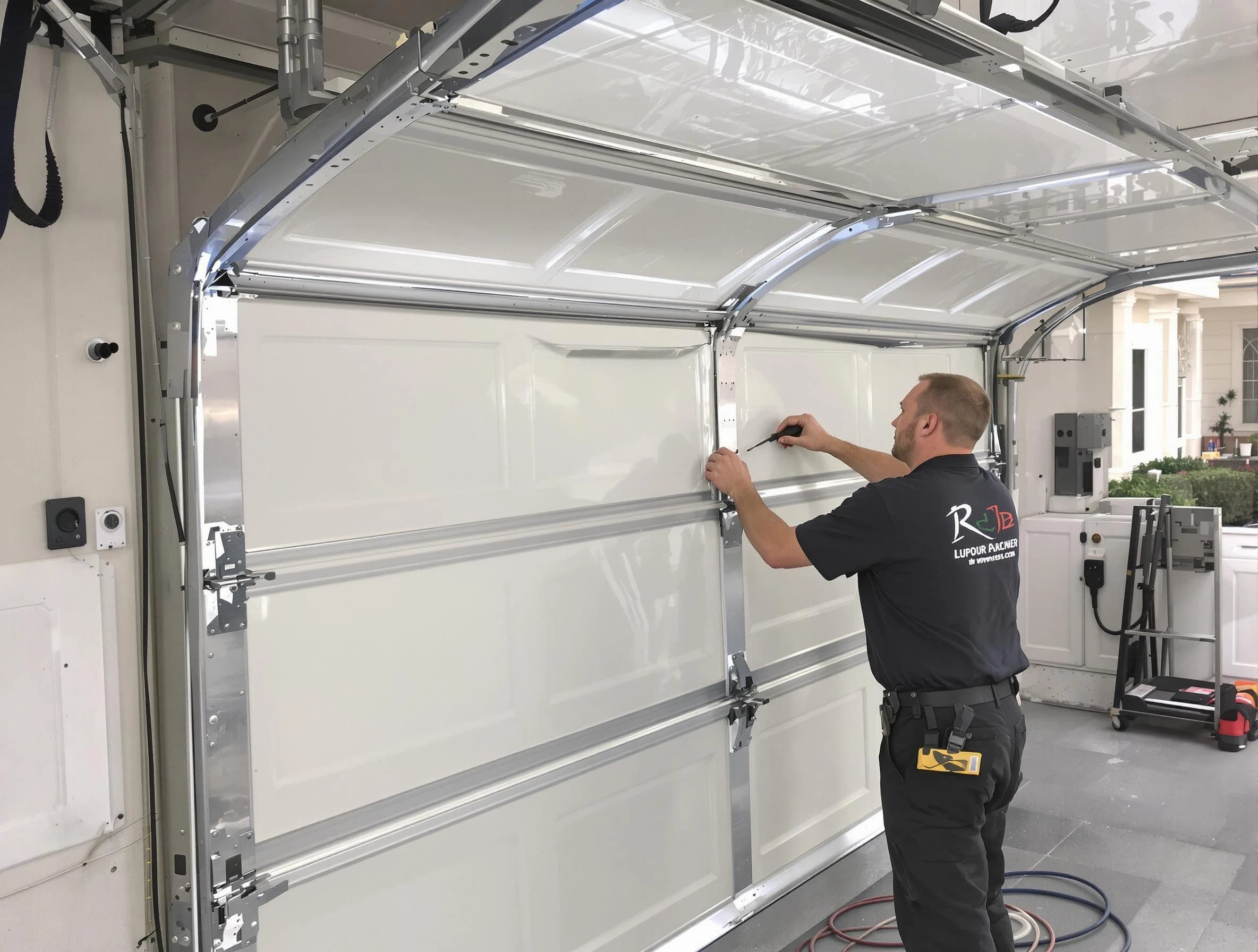 Innsbrook Garage Door Repair professional performing panel repair in Innsbrook