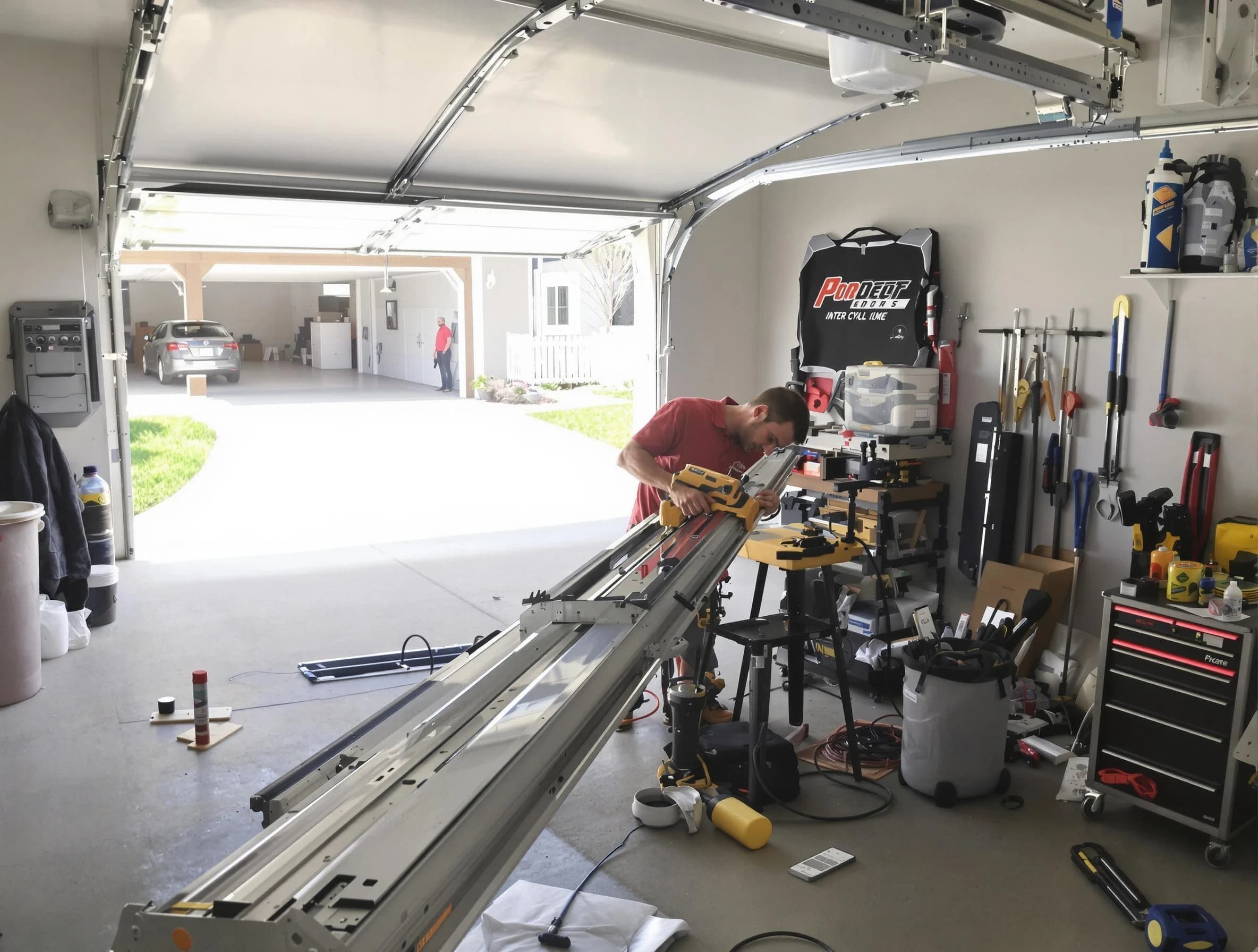 Innsbrook Garage Door Repair expert performing track repair in Innsbrook